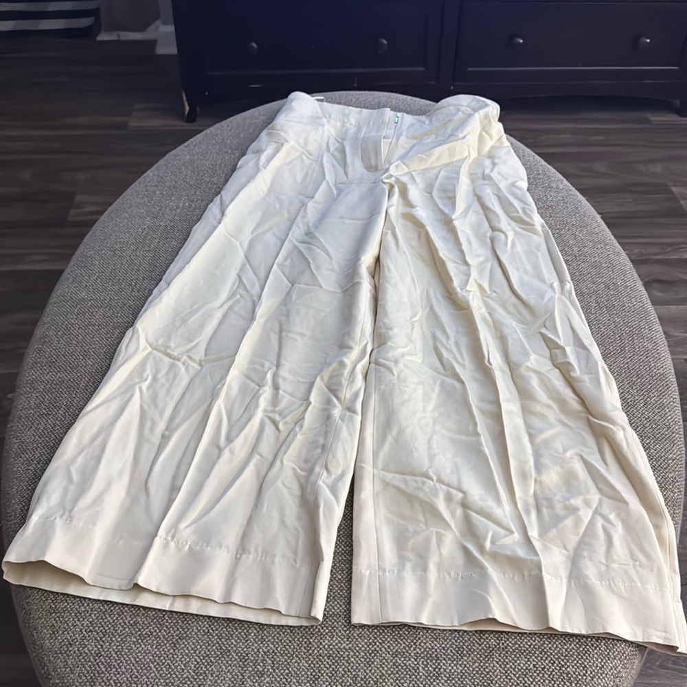 Joseph Cream Wide-Leg Pants
